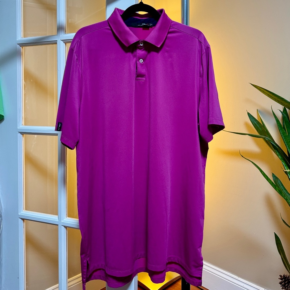 RLX Ralph Lauren Magenta Polo Shirt